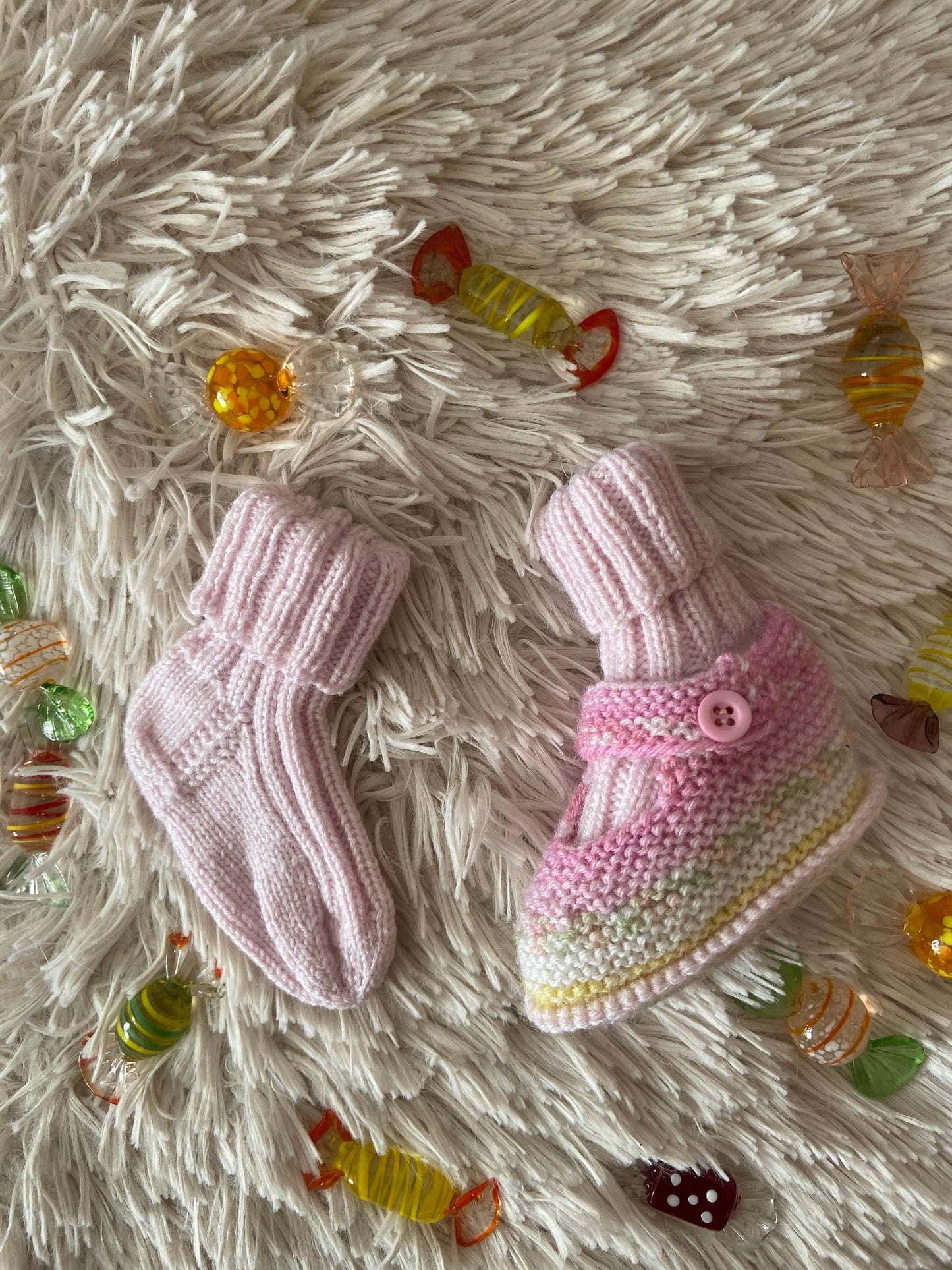 Babyschuhe & -socken Rosa meliert / Rosé