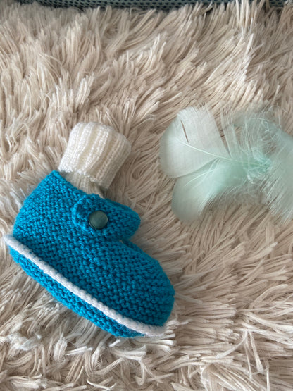 Babyschuhe & -socken Türkis / Weiß