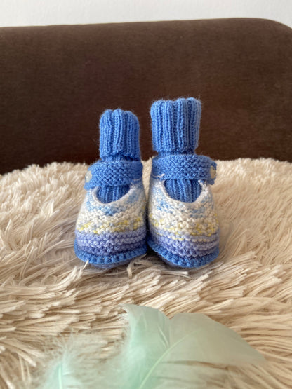 Babyschuhe & -socken Hellblau meliert / Hellblau