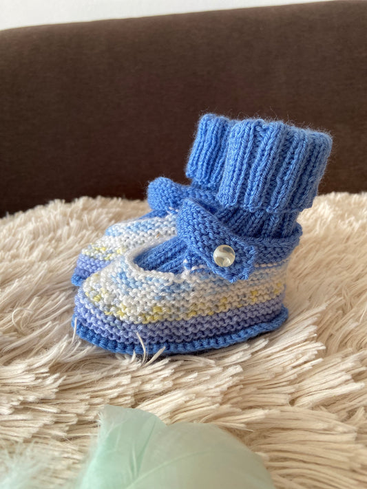 Babyschuhe & -socken Hellblau meliert / Hellblau