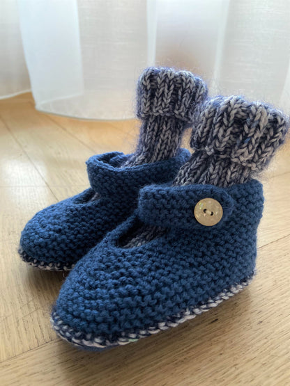 Babyschuhe & -socken Blau / Dunkelblau meliert