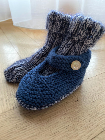 Babyschuhe & -socken Blau / Dunkelblau meliert