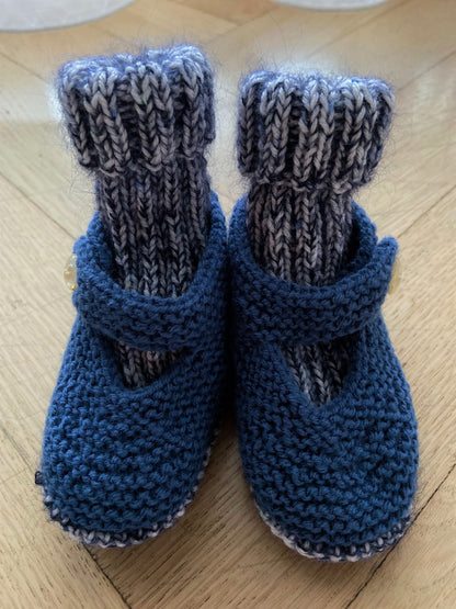 Babyschuhe & -socken Blau / Dunkelblau meliert